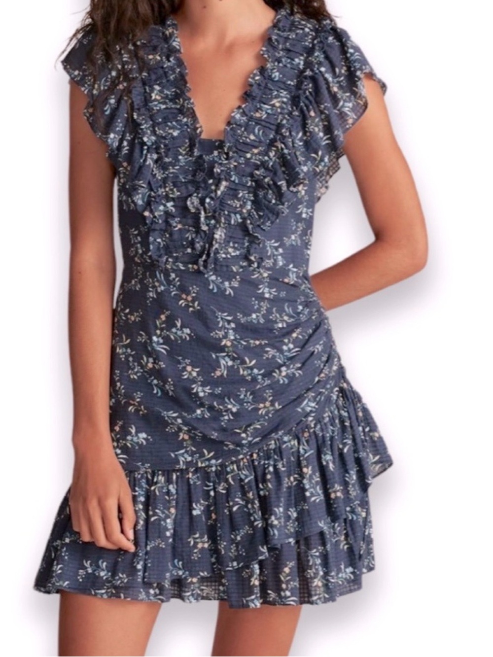 Rebecca Taylor Women’s La Vie Gaelle Mini Dress in Soft Indigo Size Medium NWT